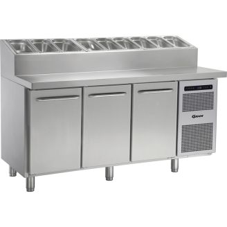 Gram GASTRO 07 K 1807 CSG PT prep table - 3 deuren en 9 x 1/3 GN