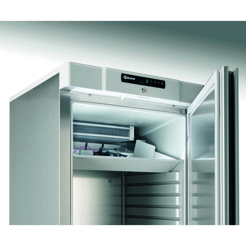 Gram COMPACT onderbouw vrieskast met glasdeur - FG220R DR G E - RVS
