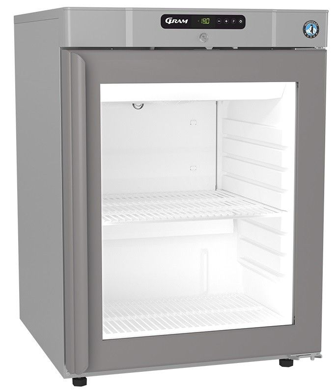 Gram COMPACT onderbouw vrieskast met glasdeur - FG220R DR G E - RVS