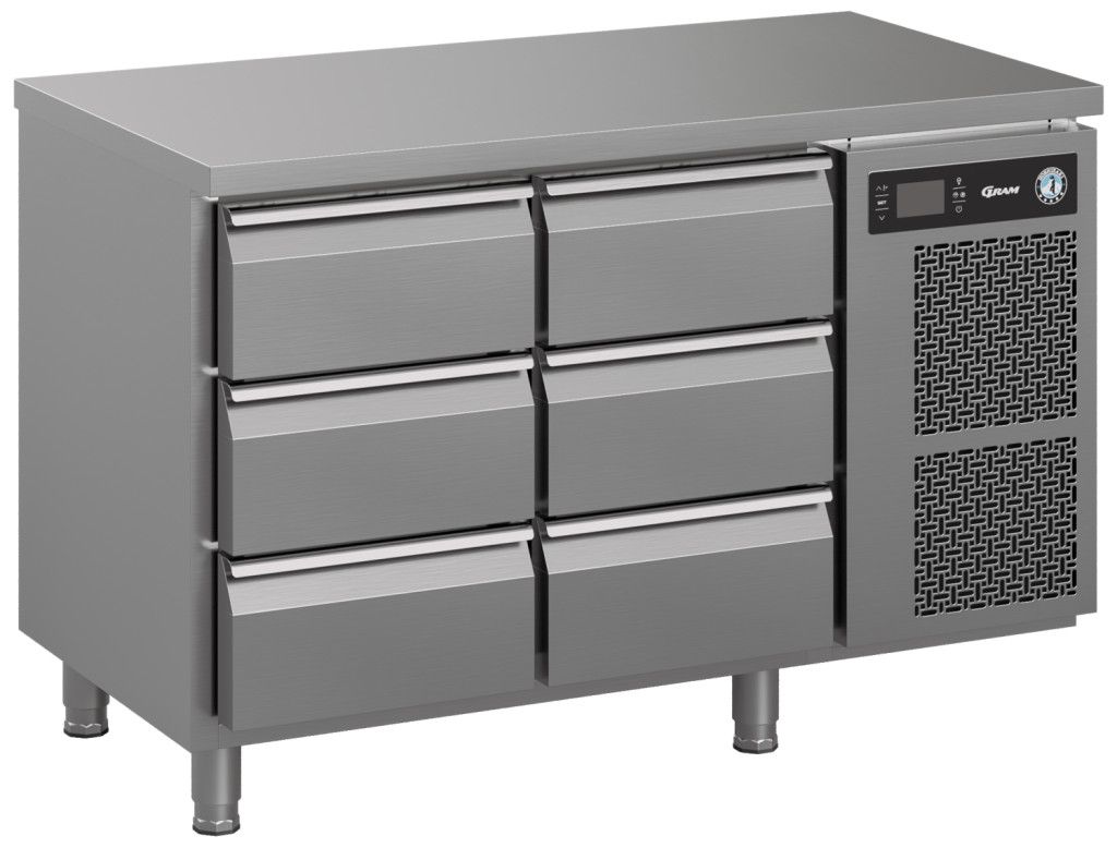 Gram Premier K 2 A 3D 3D L E koelwerkbank - 6 laden - 1/1 GN