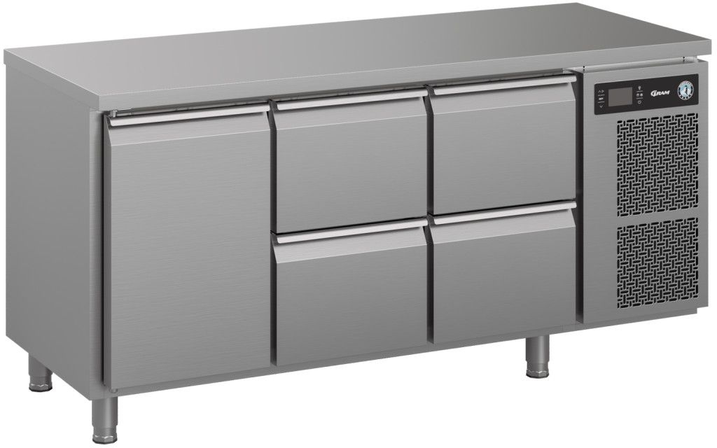Gram Premier K 3 A DL 2D 2D L E koelwerkbank - 1 deur, 4 laden 1/1 GN