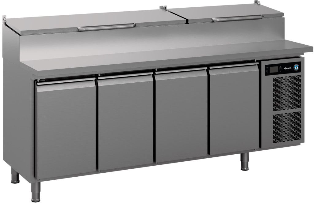 Gram Premier K 4 PT DL DL DL DR L E koelwerkbank, 4 secties pizza prep