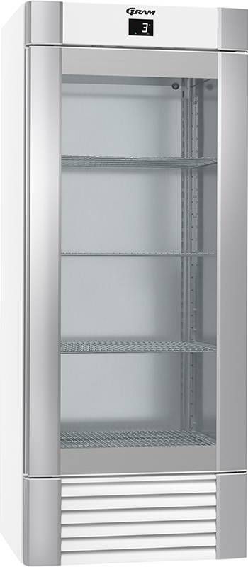 Gram ECO MIDI KG 82 LLG 4W K glasdeur koelkast wit - enkeldeurs